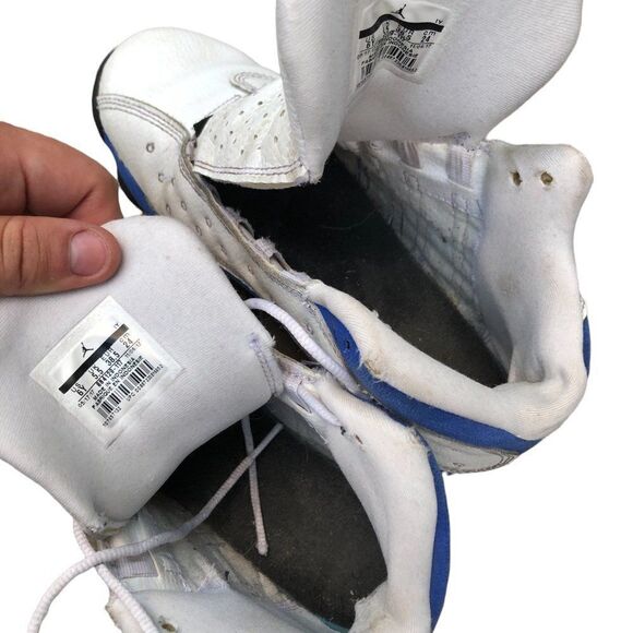 Rare 2017 air jordan 13 retro white hyper royal black size 7.5 - Picture 5 of 14